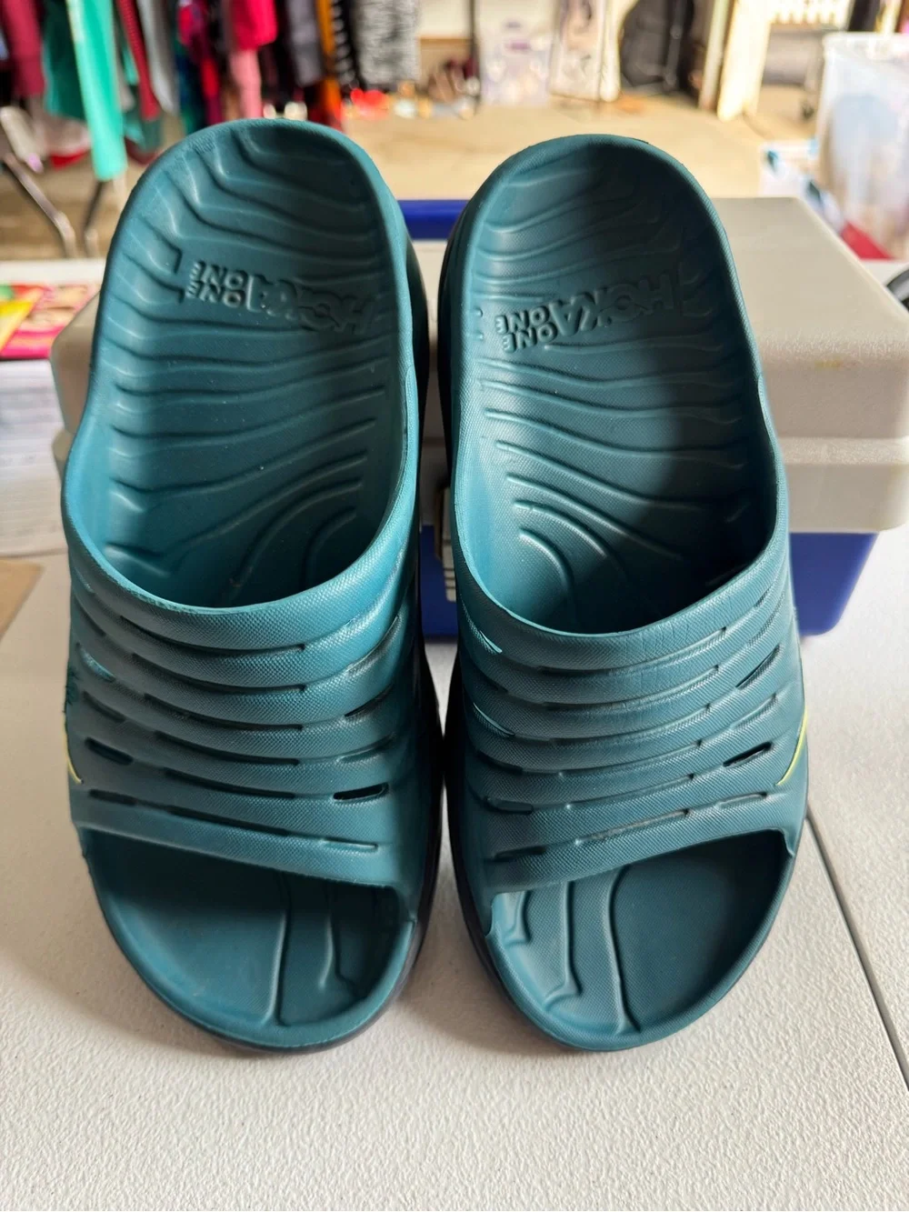 Hoka One One Women’s Ora Recovery Slides 2 Teal Size 9